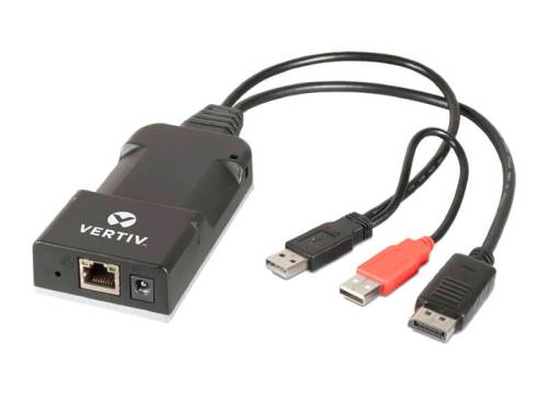 Vertiv Avocent HMXTX SNGL VGA USB AUDIO-OU, Nadajnik, Przewodowa, Czarny, VGA, VGA, 5,5 cm