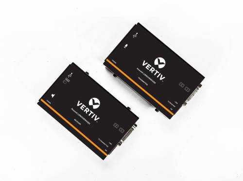 Vertiv Avocent LV4020P-201, Nadajnik i odbiornik, Przewodowa, 50 m, Cat5e, Cat6a, Cat7, 1920 x 1200 px, Niebieski