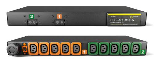 Vertiv MG01X1R1-10L133-3PS6B2H10-S, Podstawowy, 1U, Trójfazowy, Poziome, Czarny, 10 x gniazdo sieciowe