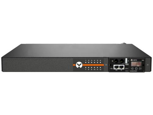 Vertiv Geist MGR3E1R5-12CF13-2PS56B2H10-S, Monitorowany, 0U, Trójfazowy, Poziome, Czarny, 12 x gniazdo sieciowe