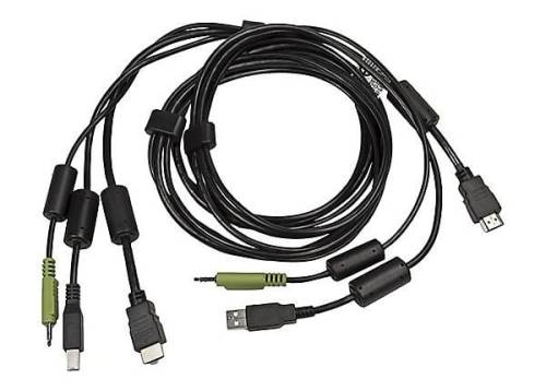 Vertiv CBL0162, 1,8 m, HDMI/DVI-I, Czarny, USB A/B, 3.5mm, Męska/Męska