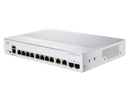 Cisco CBS250-8T-E-2G | Switch | 8x RJ45 1000Mb/s PoE, 2x RJ45/SFP Combo