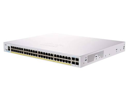 Cisco CBS250-48P-4G | Switch | 48x RJ45 1000Mb/s PoE, 4x SFP, Rack, 370W