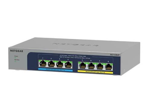 Switch Netgear MS108UP-100EUS 8p PoE 230W (PoE+: 4p PoE++: 4p) Unmanaged Multigigabit
