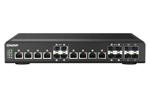 Qnap QSW-IM1200-8C, 8x combo 10GbE SFP+/RJ45, 4 ports 10GbE SFP+, rack mount/wall mount, managed switch, fan less industrial design