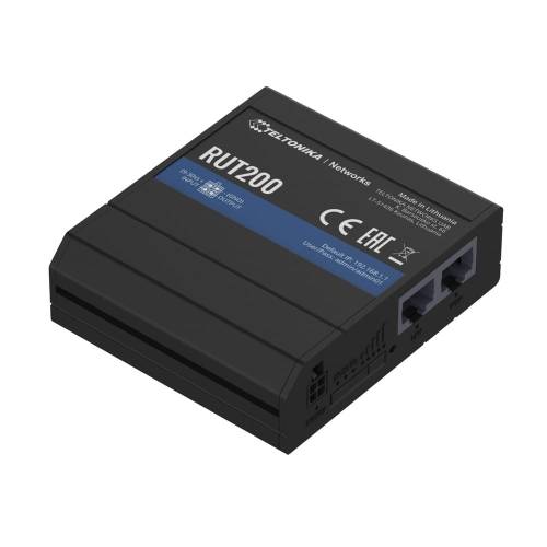 Teltonika RUT200 | Przemysłowy Router LTE | 4G/LTE Cat.4, 2x LAN 100Mb/s WiFi 2,4GHz, RMS