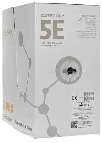 Kabel LAN U/UTP kat.5e Solarix SXKD-5E-UTP-PEG UV ŻEL