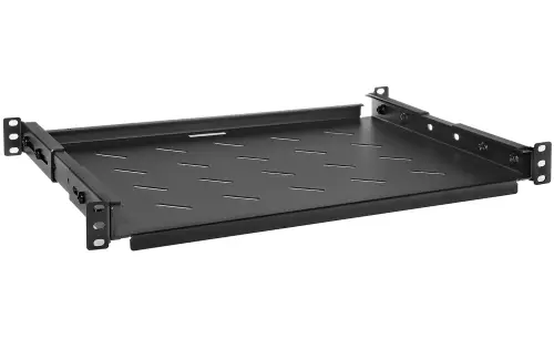 PWR600/B - półka stała 19" 1U z mocowaniem czteropunktowym o głębokości 350mm