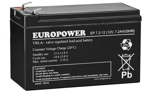 Akumulator 7.2Ah/12V EP7,2-12 F2