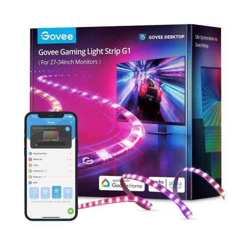 Govee H6609 Gaming Light Strip G1 | Oświetlenie LED | RGBIC, 27-34 cali, 2.4GHz Wi-Fi, Bluetooth