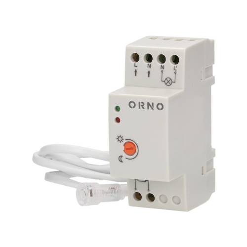 Czujnik zmierzchowy na szynę DIN z hermetyczną zewnętrzną sondą, IP65, 3000W