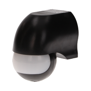 Czujnik ruchu 180st., regulacja pionowa i pozioma, IP44, 1200W, czarny