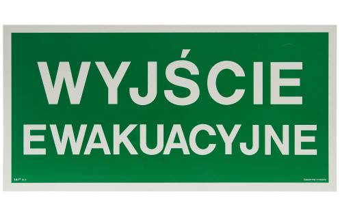 Znak wyjście ewakuacyjne AA 001