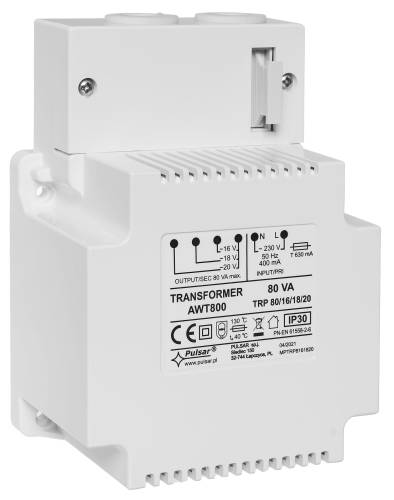 AWT800 - transformator TRP 80VA/16V/18V/20V AC/AC