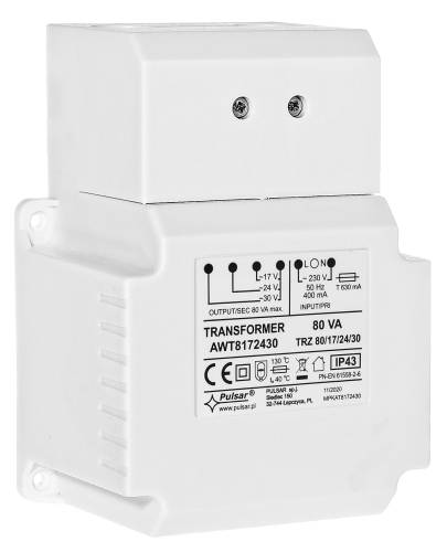 AWT8172430 - transformator TRZ 80VA/17V/24V/30V AC/AC