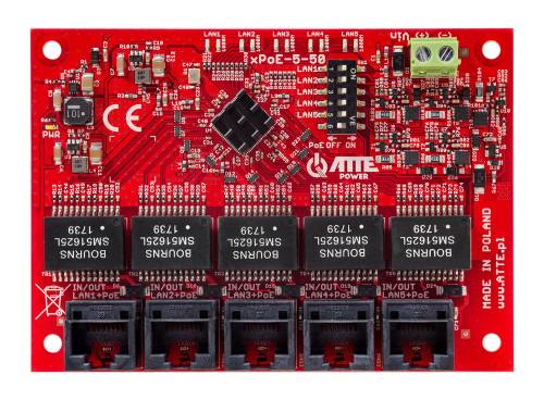 xPoE-5-50-OF - switch gigabitowy PoE (extender) 5-port