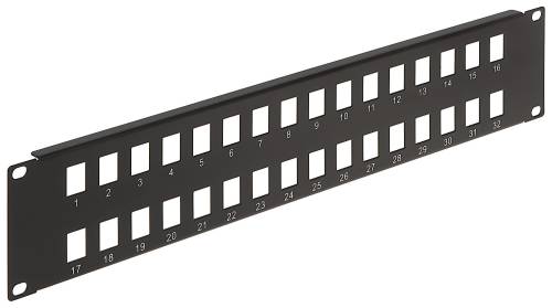 Patch panel 19" - 32-porty keystone