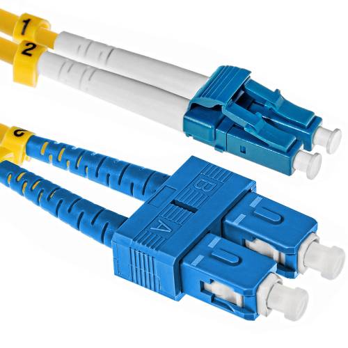 Patchcord światłowodowy SC/UPC-LC/UPC SM G652D duplex - 10m
