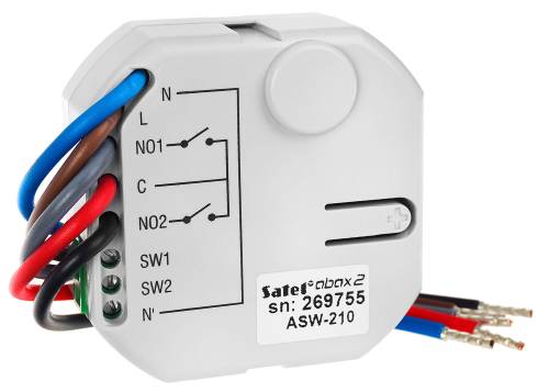 ASW-210 - bezprzewodowy dwukanałowy sterownik 230V AC dopuszkowy (Smart 2-CH Relay)