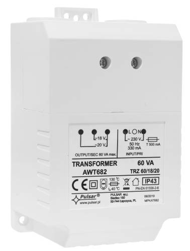 AWT682 - transformator TRZ 60VA/18V/20V AC/AC