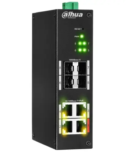 HS4408-4ET-96 - switch przemysłowy PoE 4-port  + 4 SFP