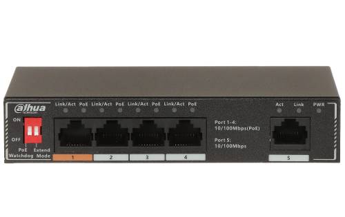 SF1005P - switch PoE 4-port + 1 RJ45