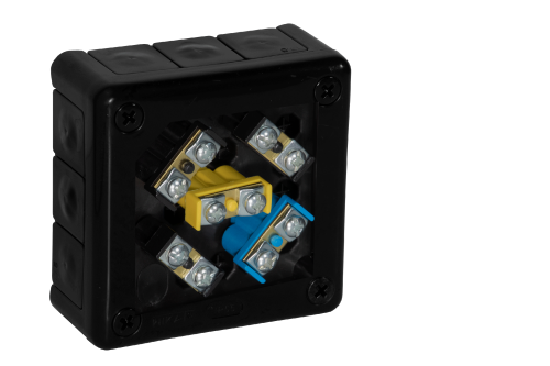 Puszka natynkowa z zaciskami 12 wlotów VIPLAST VP-41 CZARNA IP55 98x98x42mm 041-55