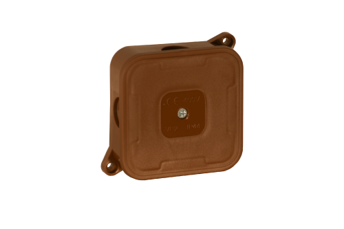 Puszka natynkowa pusta 4 wlotów VIPLAST VP-2 BRĄZOWA IP44 85x85x35mm 027-02