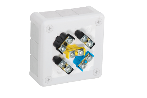 Puszka natynkowa z zaciskami 12 wlotów VIPLAST VP-41 BIAŁA IP55 98x98x42mm 041-51