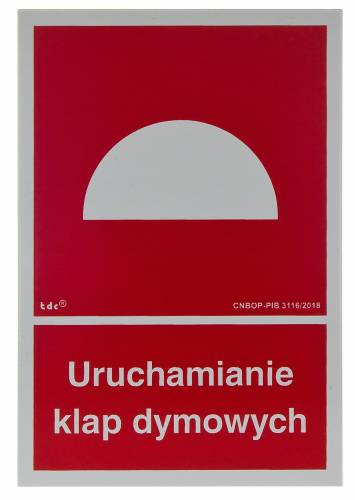Znak uruchamianie klap dymowych BB 002