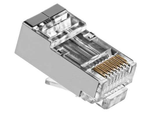Wtyk RJ45 kat.6 - ekranowany, przelotowy