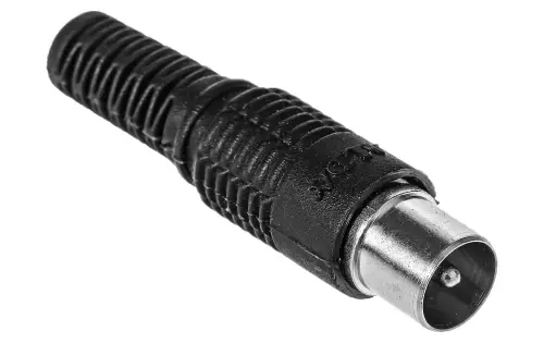 Wtyk TV z odgiętką (RG6)