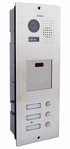 S603A-2 - Trzyabonentowa stacja bramowa z kamerą i czytnikiem RFID