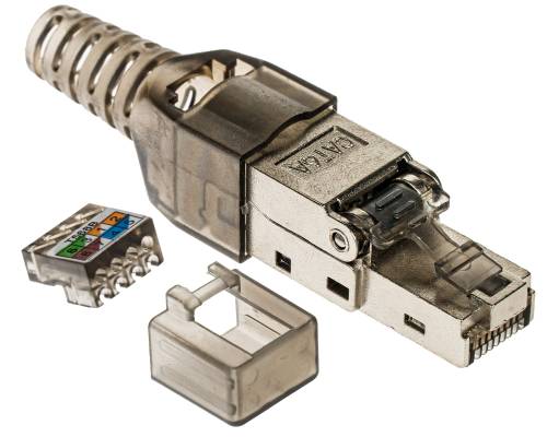 Wtyk RJ45 kat.6a - mechaniczny, ekranowany