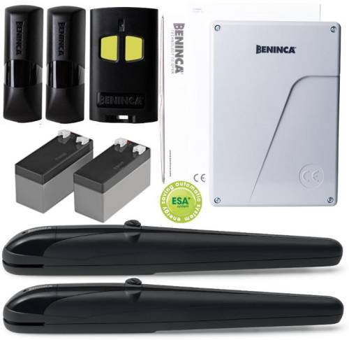 Zestaw Beninca KBOB2124DK.P TURBO 24V do 4m bram dwuskrzydłowych + akumulatory