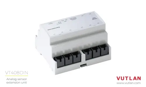 VT408D DIN Rail Sensor Extension Unit — Moduł Rozszerzeń Czujników do Montażu na Szynie DIN