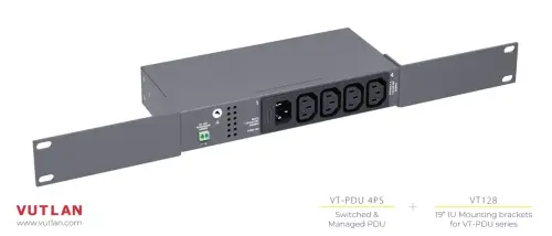 VT-PDU 4PS Switched by Outlet PDU — Zarządzalna Listwa PDU z Monitoringiem Środowiskowym