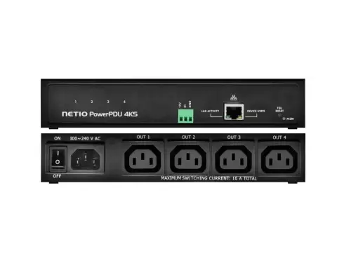 PowerPDU 4KS — Listwa zasilająca 4x IEC-320 C13 z pomiarem energii i wejściem DI