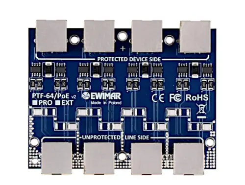 PTF-64-EXT/PoE - zabezpieczenie sieci LAN / Gigabit Ethernet