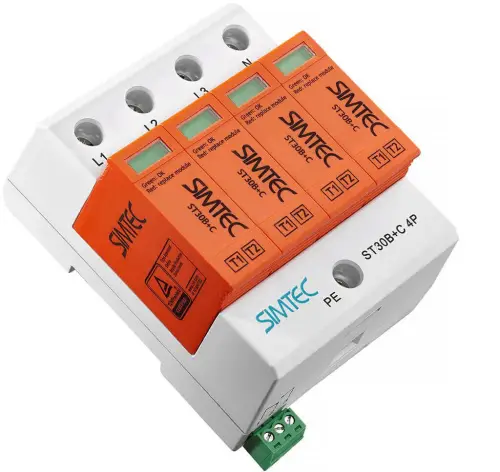 SIMTEC ST30 85201010 - Ogranicznik przepięć T1+T2 4P 30kA 275V