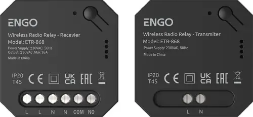 ENGO Controls ETR-868 - Przekaźnik bezprzewodowy EngoLink, sterowany radiowo, 868Mhz, 230V