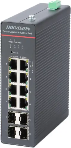 Switch Hikvision DS-3T1512HP-SI-8P4FKIT(75W) LinkVu