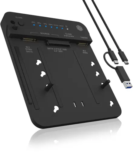 Stacja klonująca i dokująca IcyBox  IB-2913MCL-C31 dla M.2 NVMe SSD i HDD
