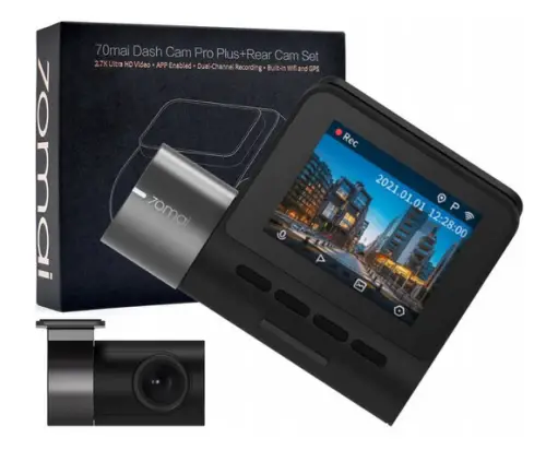 Wideorejestrator 70mai Smart Dash Cam Pro Plus A500S 2.7K/WiFi/GPS + kamera tylna RC06