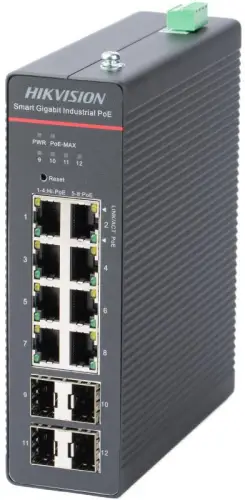 Switch Hikvision DS-3T1512HP-SI-8P4FKIT(240W) LinkVu