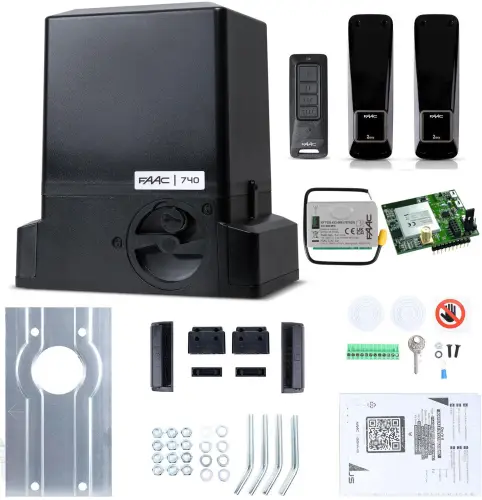 Zestaw Delta 2 SMART GSM - FAAC 740 (Wi-Fi+LTE+BLE) do 500kg bram przesuwnych