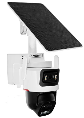 IPC-PTS2649C-3E3Z-4GB20-3684/0280B-PRO - APOLLO - kamera GSM 2x 3Mpx (6Mpx) 4G LTE WizColor z panelem solarnym