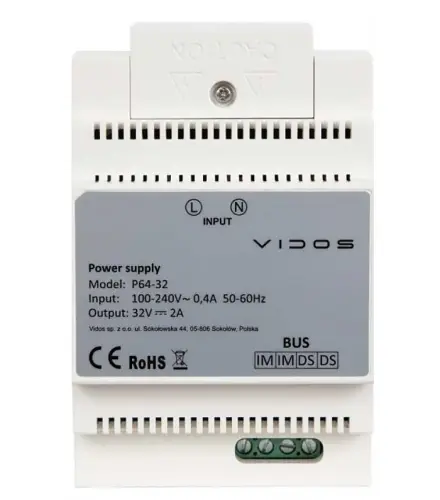 P64-32 - zasilacz systemowy Vidos 2IP