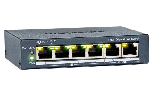 DS-3E1506P-EI - switch PoE 4-port + 2 RJ45