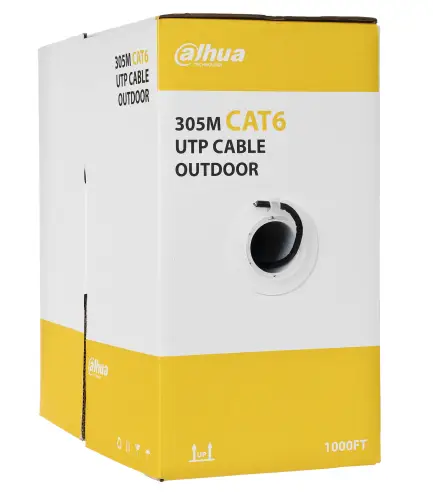PFM920-6UN-black - kabel LAN U/UTP kat.6 Dahua UV (305 m)